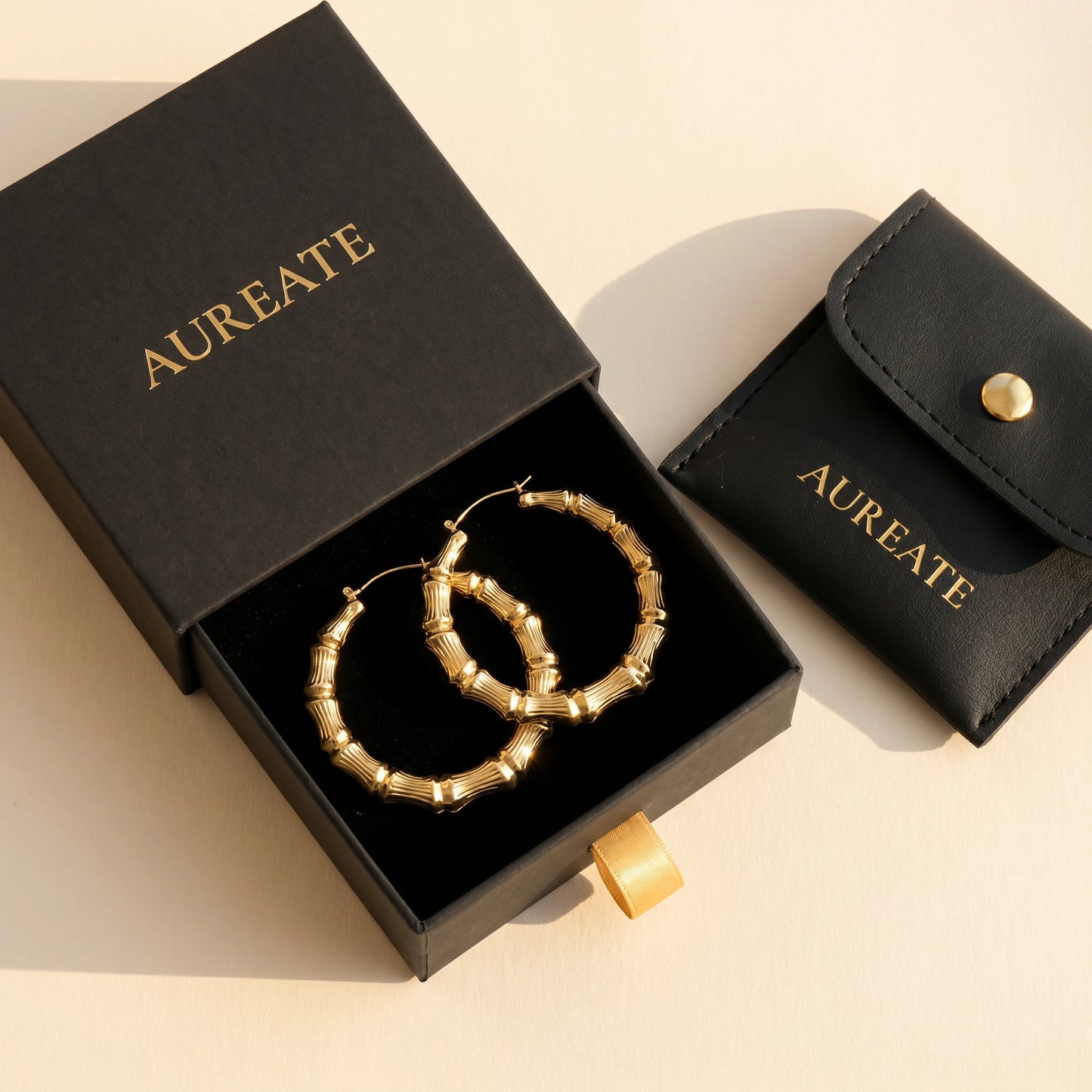 Reed-Ribbed Polished Round Earrings
