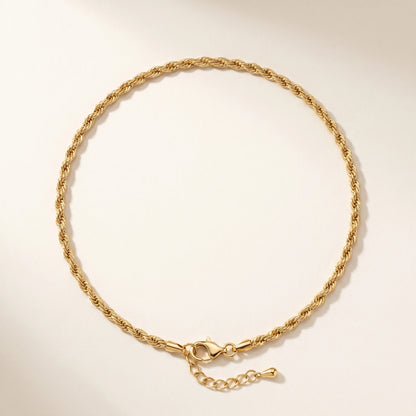 Twisted Rope Chain Necklace gold packshot Italian rope style