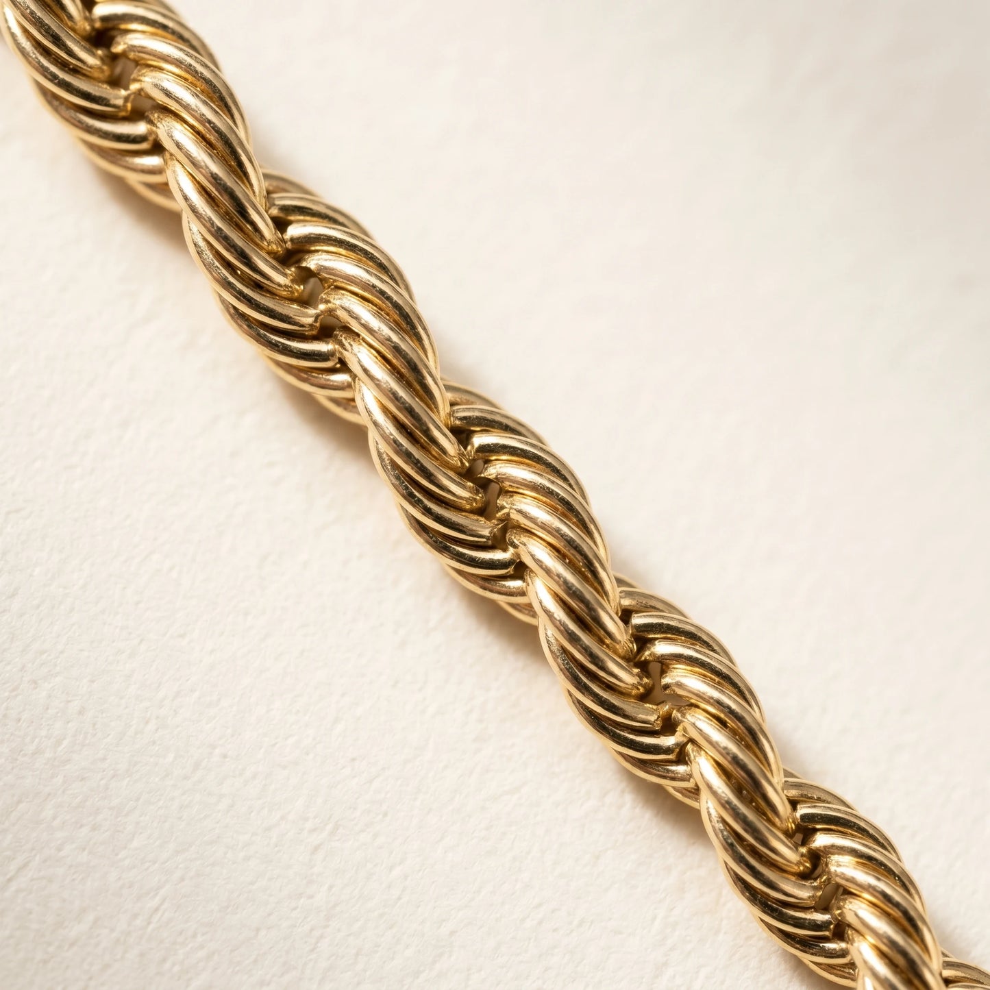Twisted Rope Chain Necklace gold macro helical twist detail