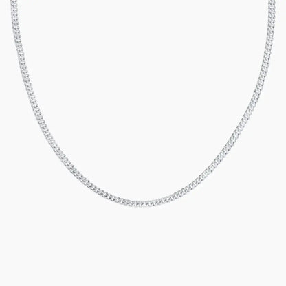 AUREATE 3mm Cuban Link Chain necklace, sleek design perfect for everyday wear and versatile styling.