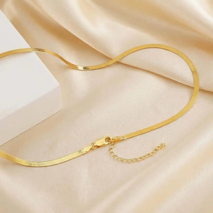 3mm Herringbone Necklace AUREATE Necklace   