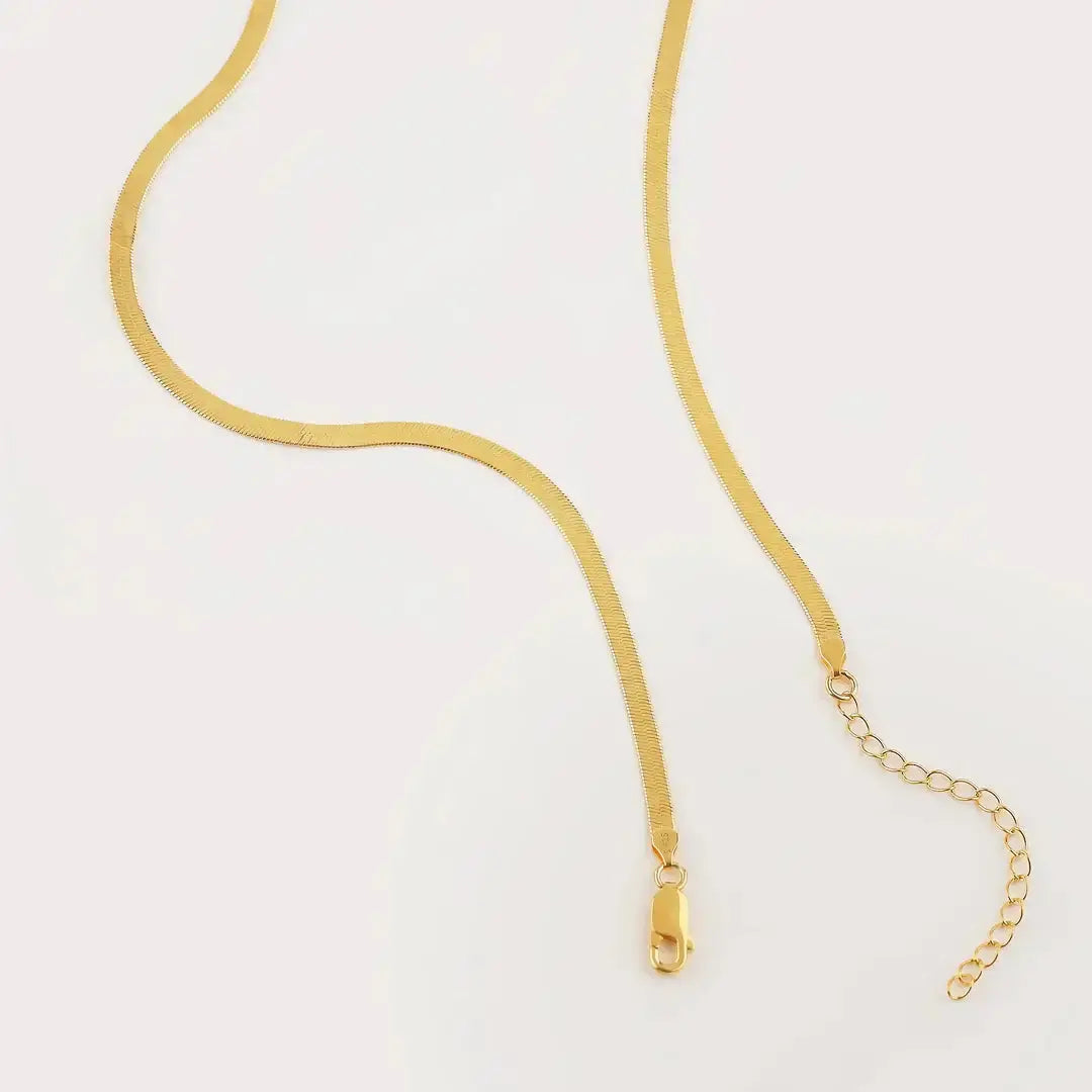 3mm Herringbone Necklace AUREATE Necklace   