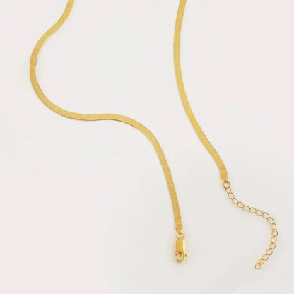 3mm Herringbone Necklace AUREATE Necklace   