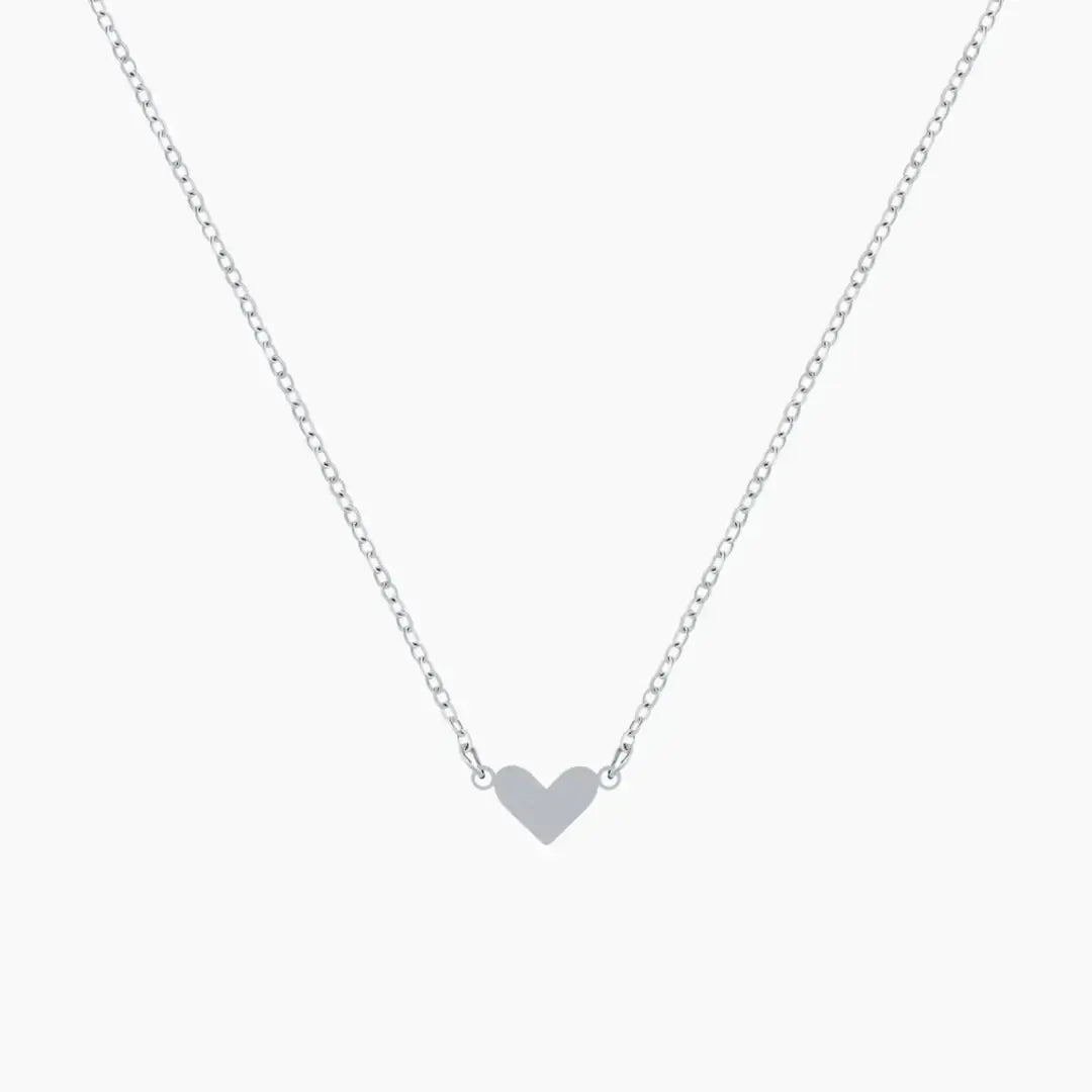 Classic Heart Pendant Necklace by AUREATE, dainty silver heart necklace ideal for daily wear.