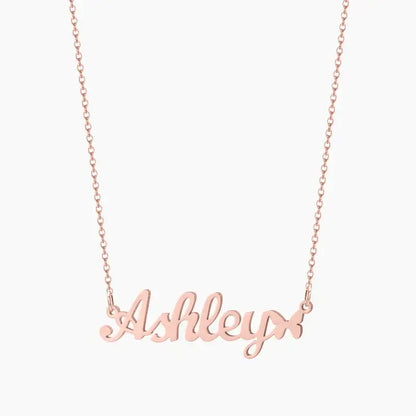 Butterfly Personalised Name Necklace by AUREATE with custom name 'Ashley' in a stylish design.