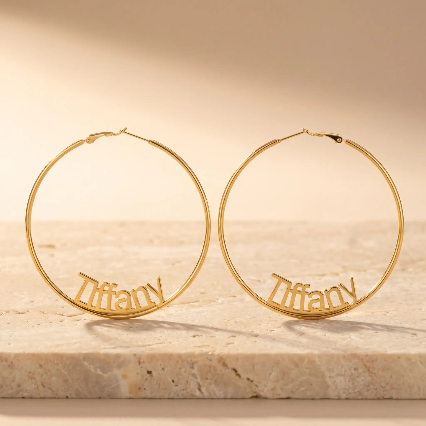 Custom Name Hoop Earrings  AUREATE  Earrings   