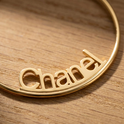 Custom Name Hoop Earrings  AUREATE  Earrings   