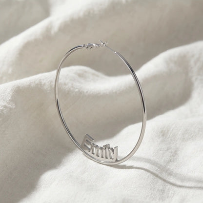 Custom Name Hoop Earrings  AUREATE  Earrings   