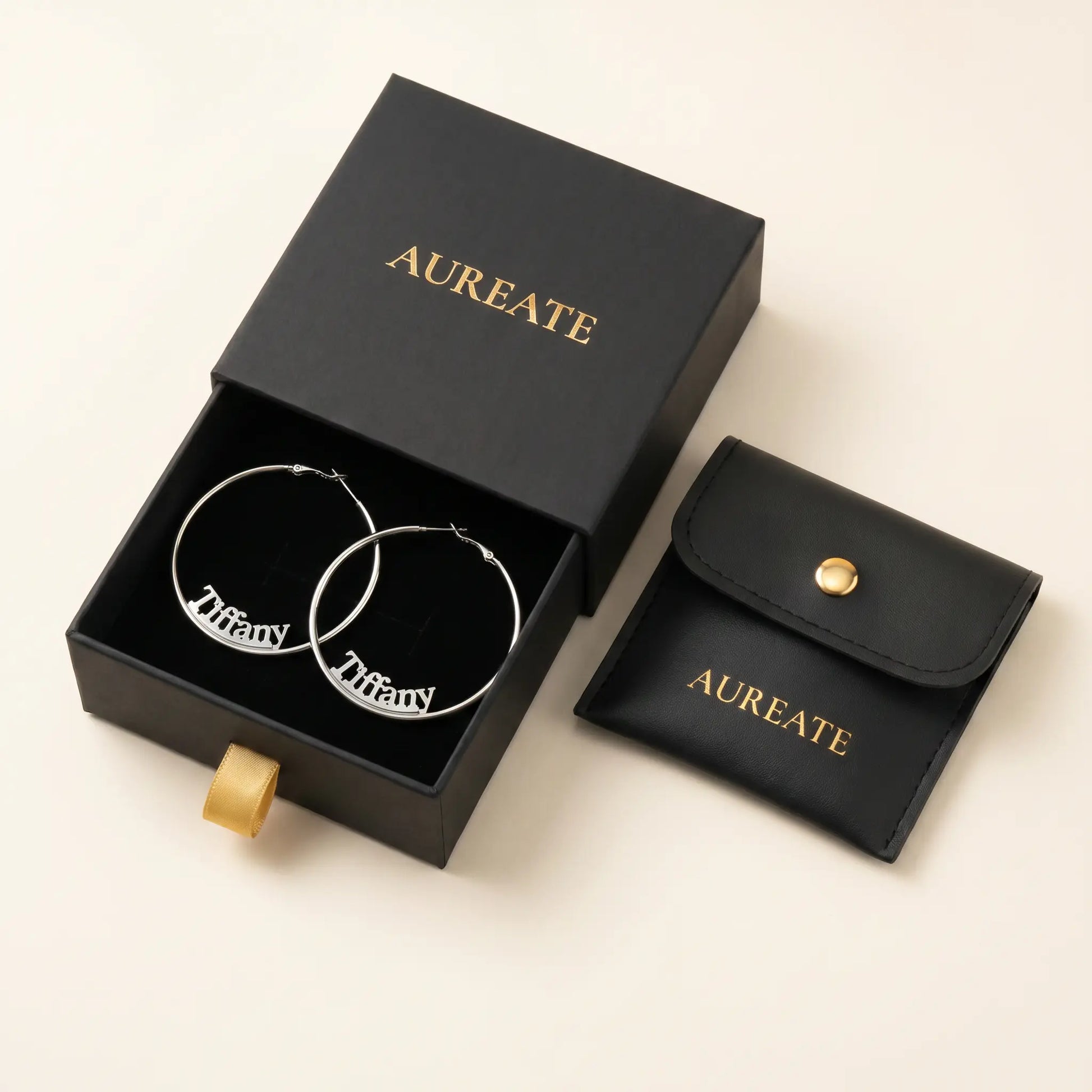 Custom Name Hoop Earrings  AUREATE  Earrings   