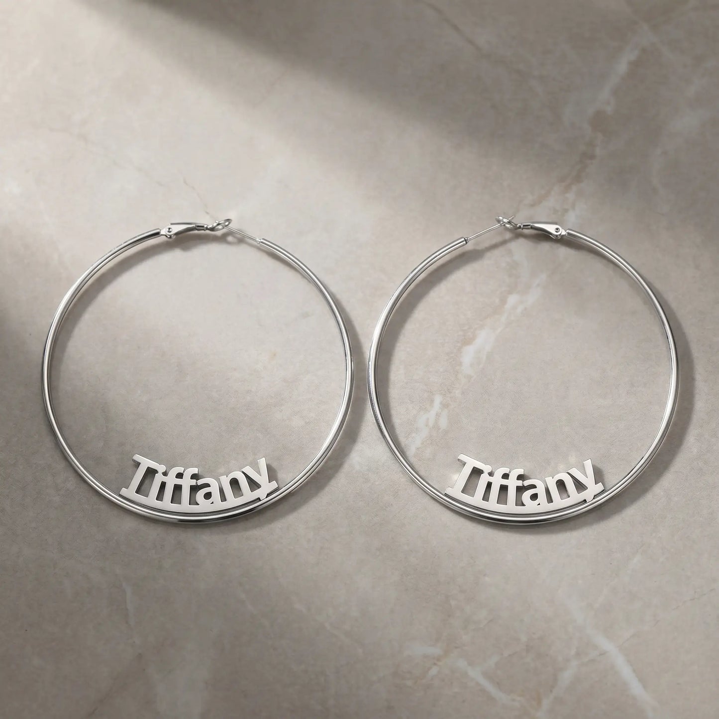 Custom Name Hoop Earrings  AUREATE  Earrings   