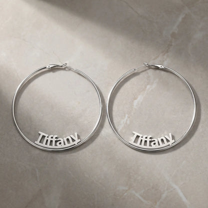 Custom Name Hoop Earrings  AUREATE  Earrings   