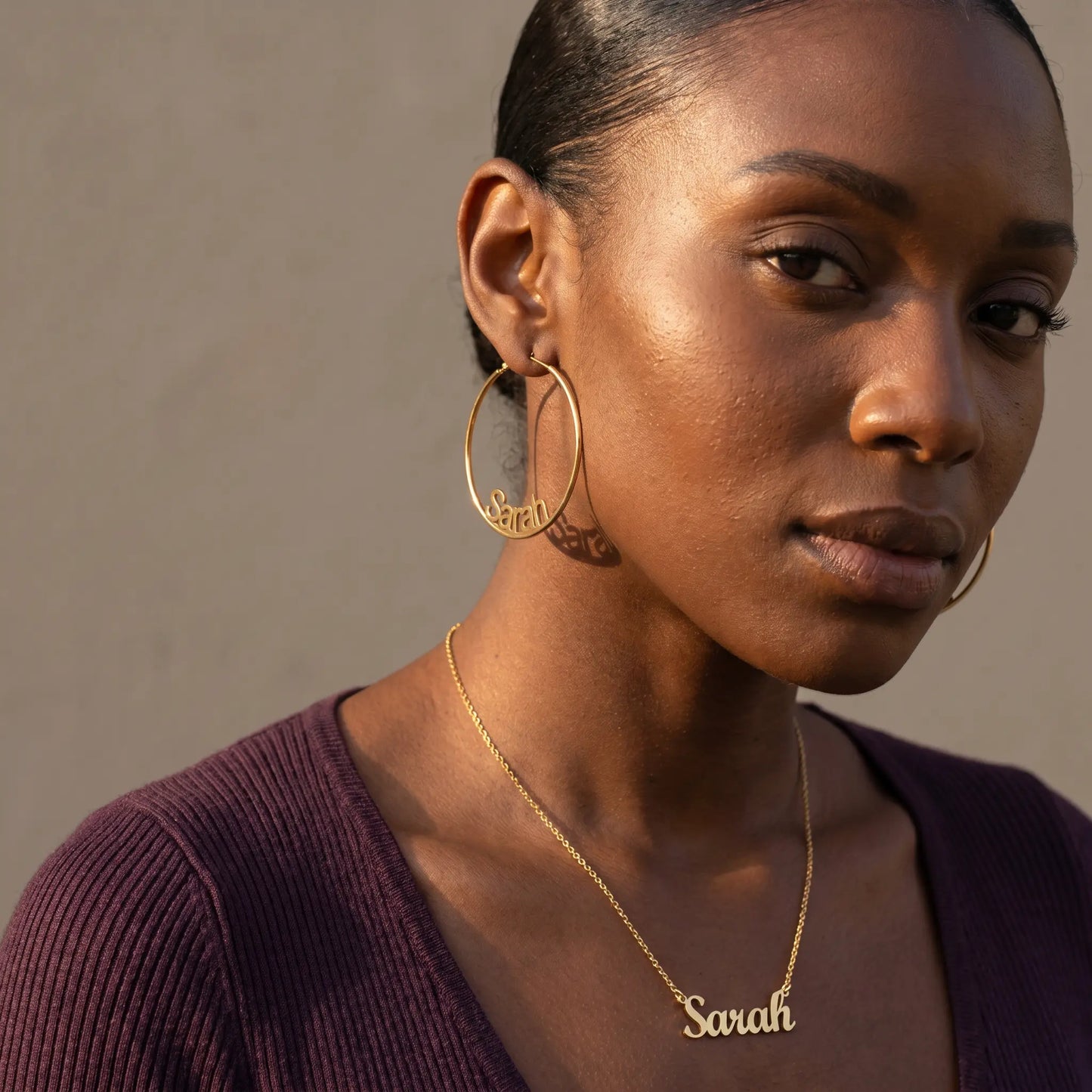 Custom Name Hoop Earrings  AUREATE  Earrings   