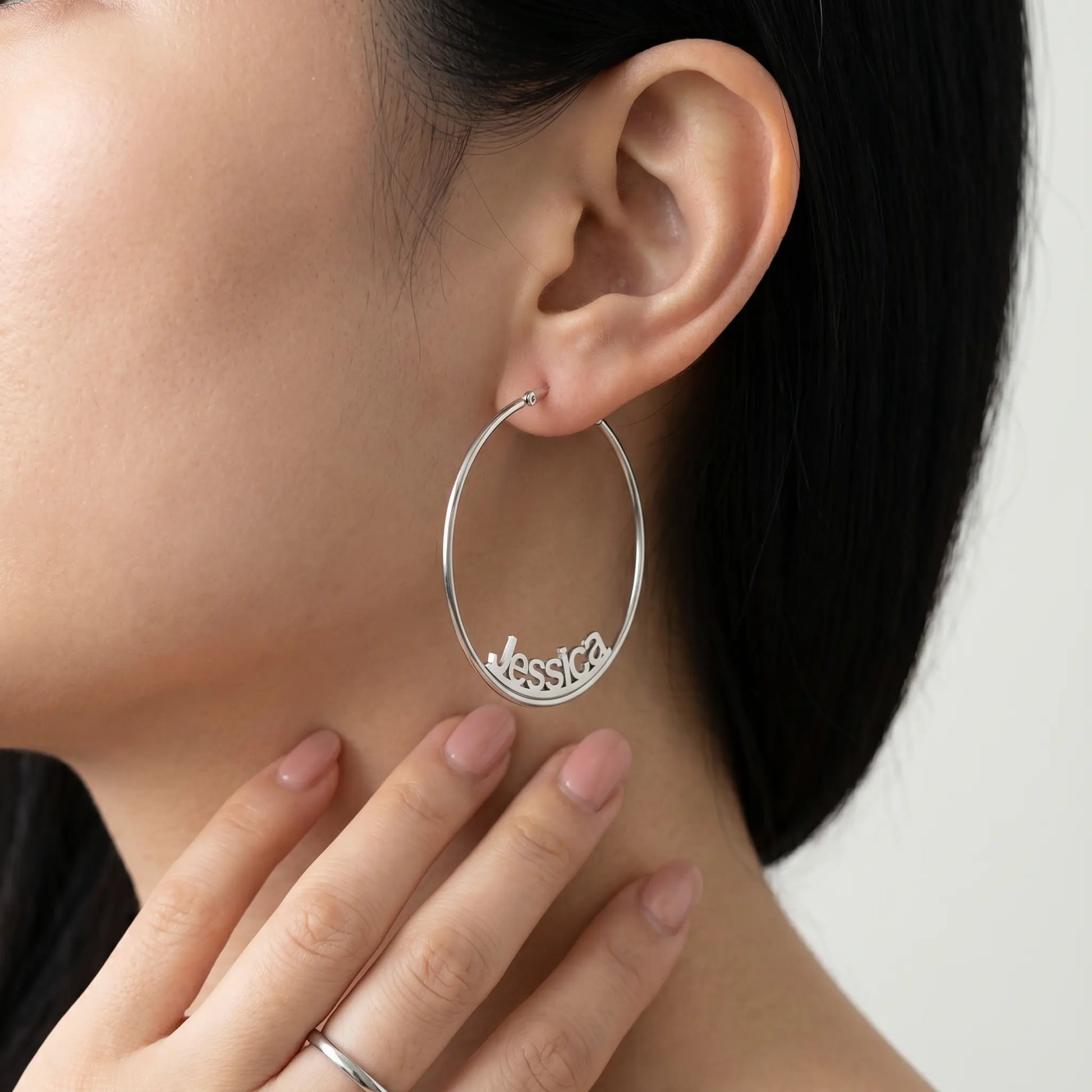 Custom Name Hoop Earrings  AUREATE  Earrings   