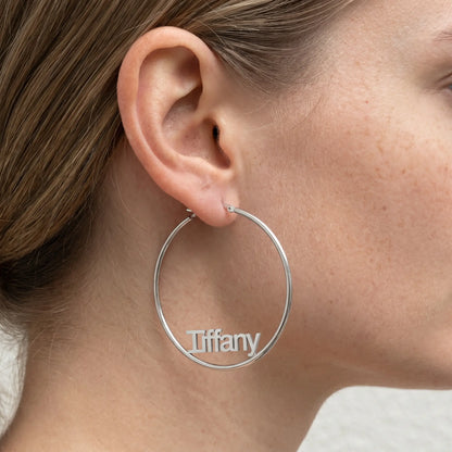 Custom Name Hoop Earrings  AUREATE  Earrings   