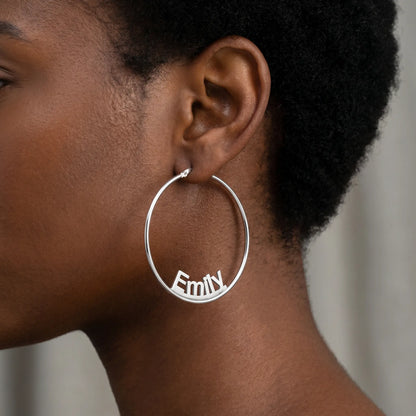 Custom Name Hoop Earrings  AUREATE  Earrings   