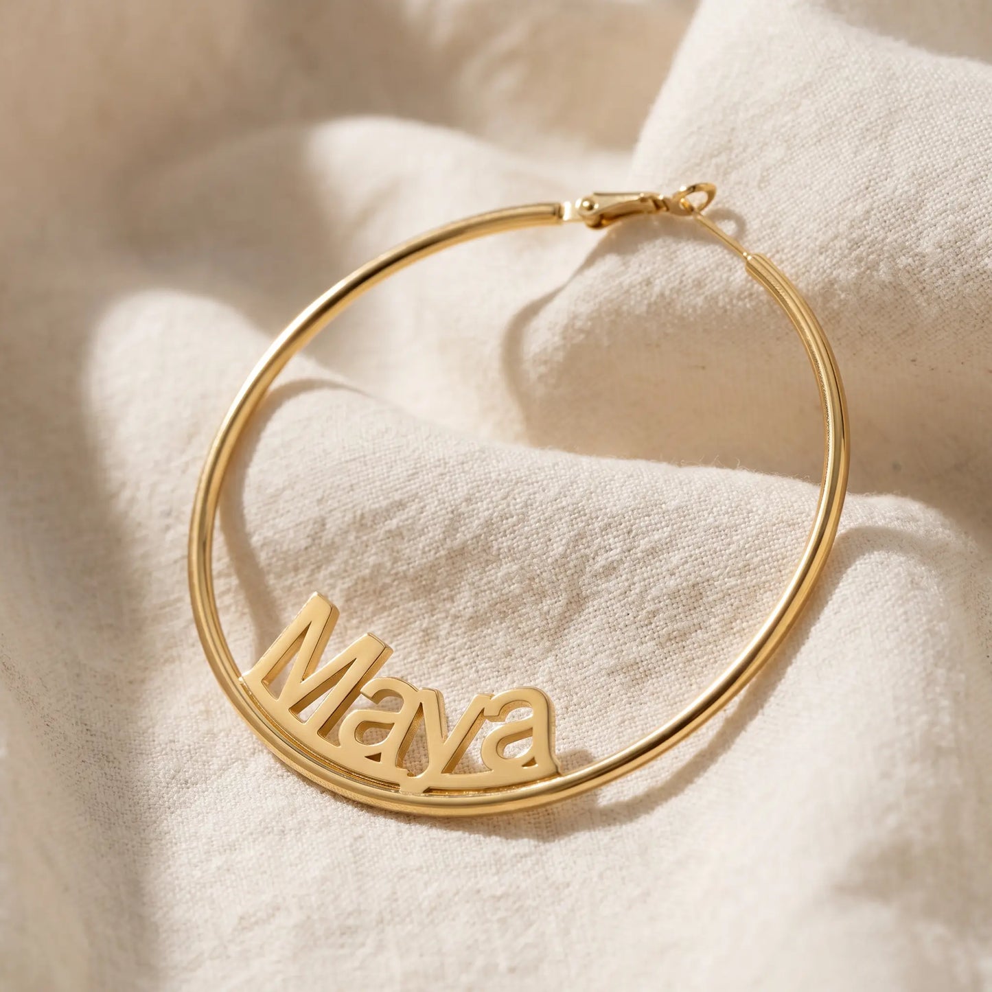 Custom Name Hoop Earrings  AUREATE  Earrings   