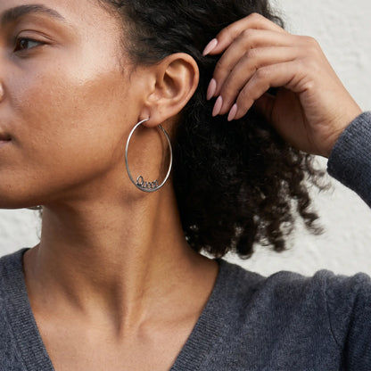 Custom Name Hoop Earrings  AUREATE  Earrings   