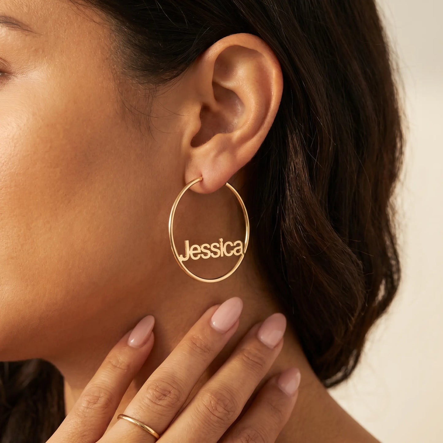 Custom Name Hoop Earrings  AUREATE  Earrings   