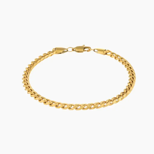 Cuban Link Chain Anklet by AUREATE, showcasing a stylish gold chain design for summer and year-round fashion.