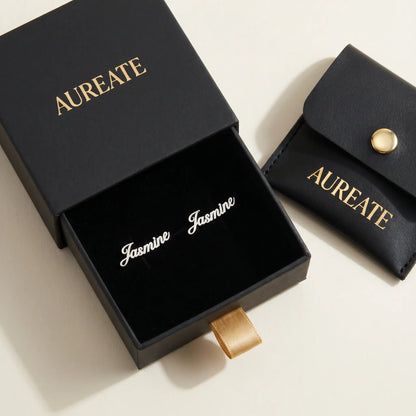 Initial Letter Stud Earrings AUREATE Earrings  