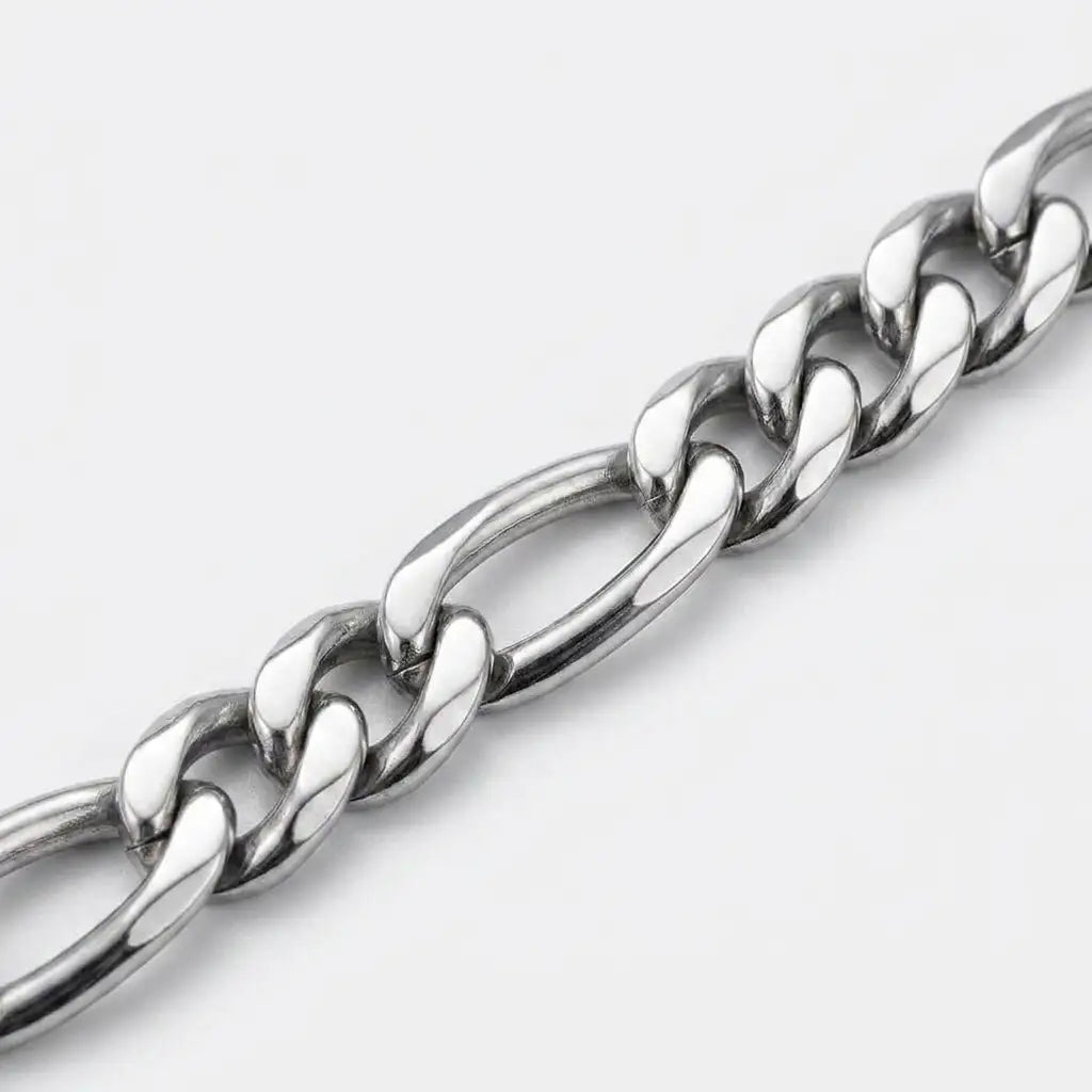 5mm Figaro Silver Chain - Macro