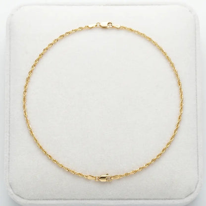 2mm Singapore Twist Chain gold packshot