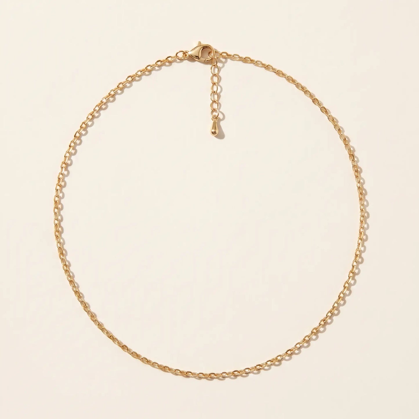 Gold princess chain necklace 16.5 inch packshot hero