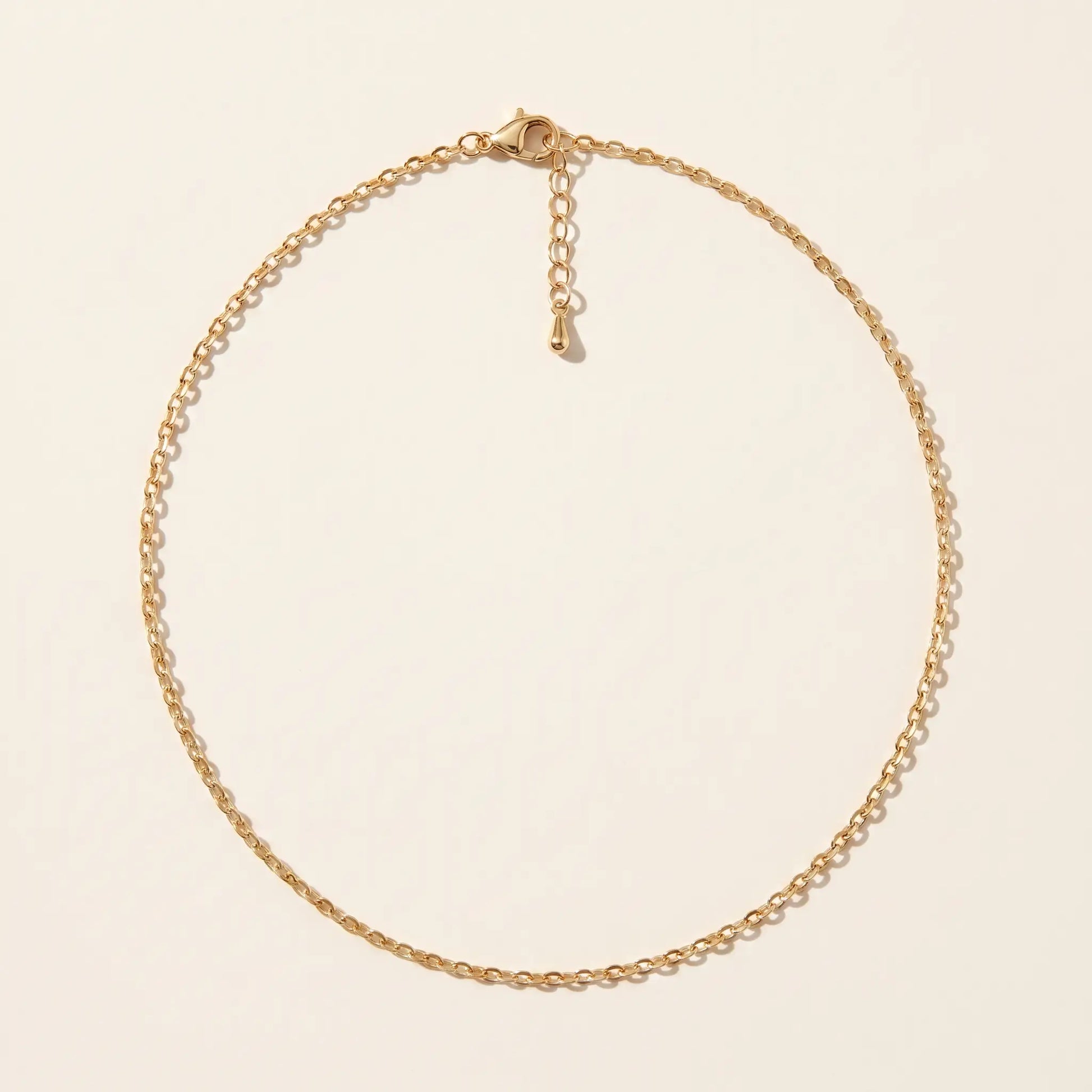 Gold princess chain necklace 16.5 inch packshot hero