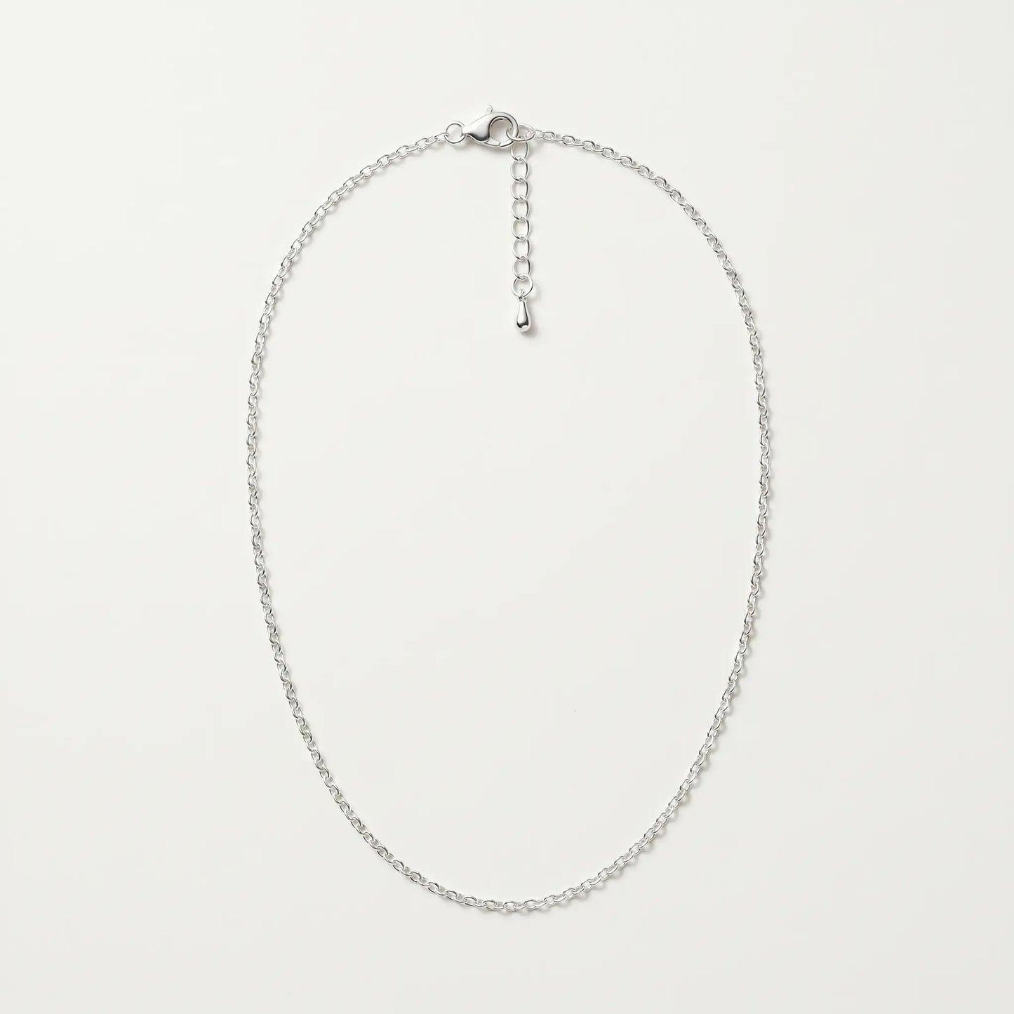 Silver princess chain necklace 16.5 inch packshot hero