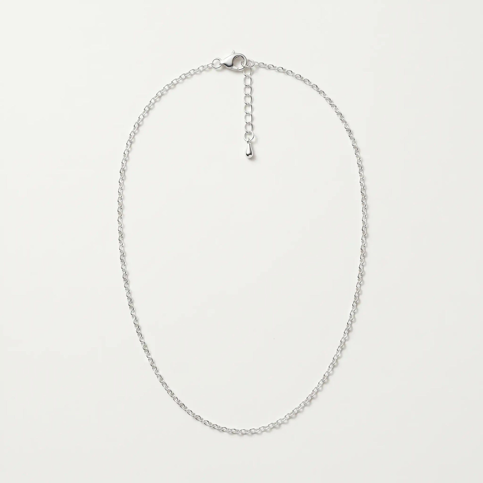 Silver princess chain necklace 16.5 inch packshot hero