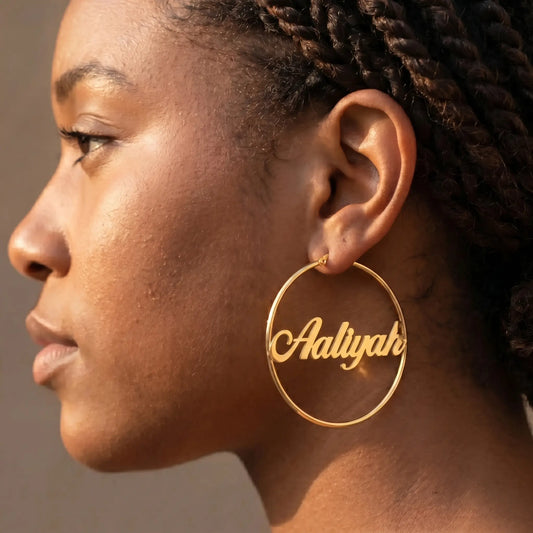 AUREATE earring personalized Aaliyah gold