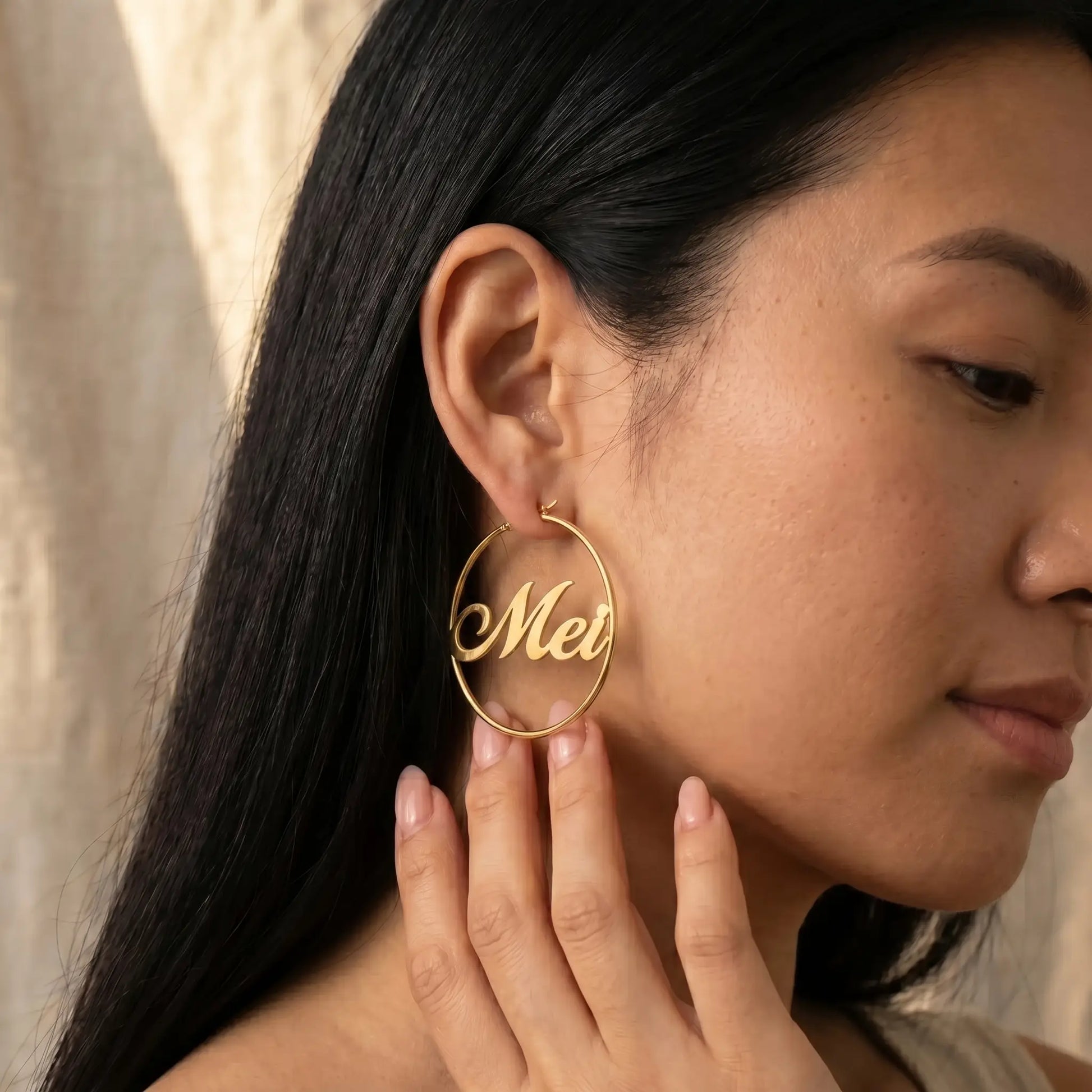 AUREATE earring personalized Mei gold