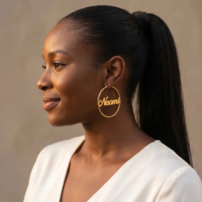 AUREATE earring personalized Naomi gold
