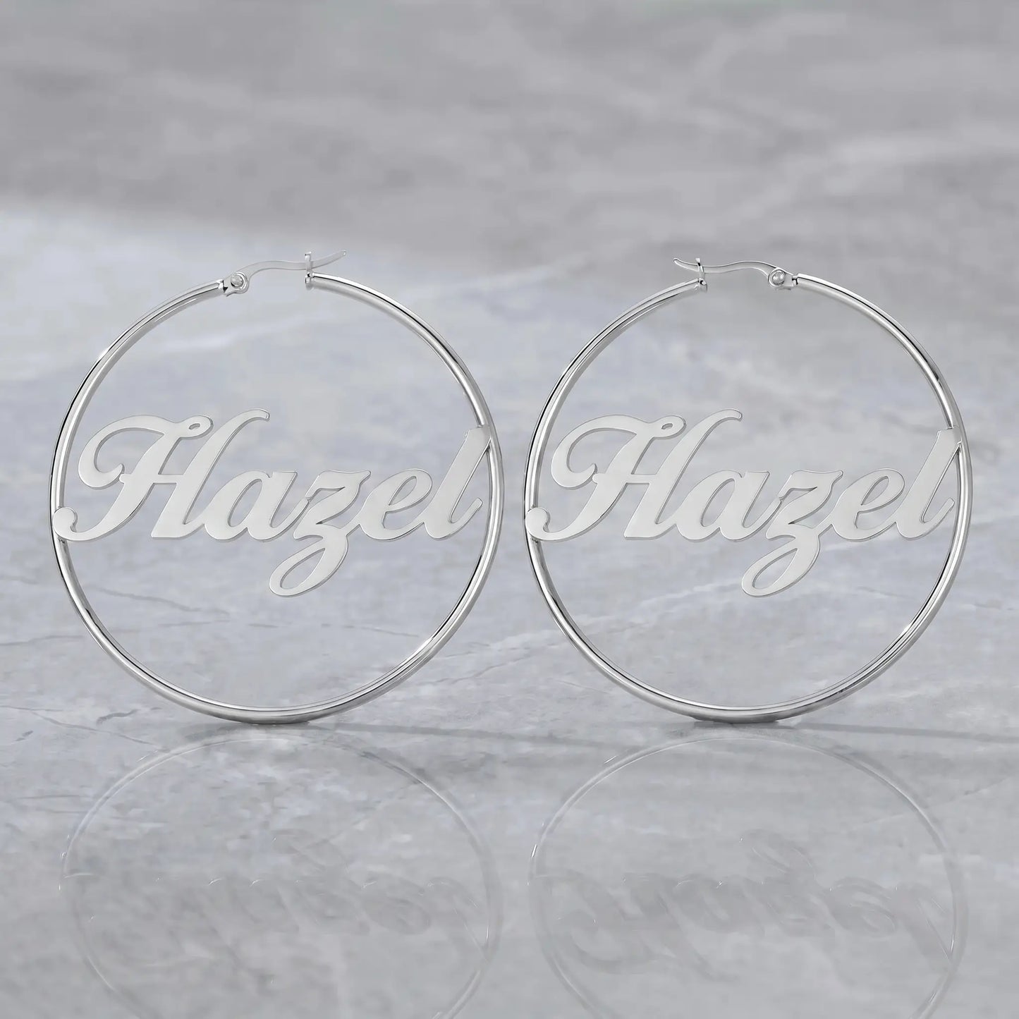 AUREATE earring personalized Hazel silver