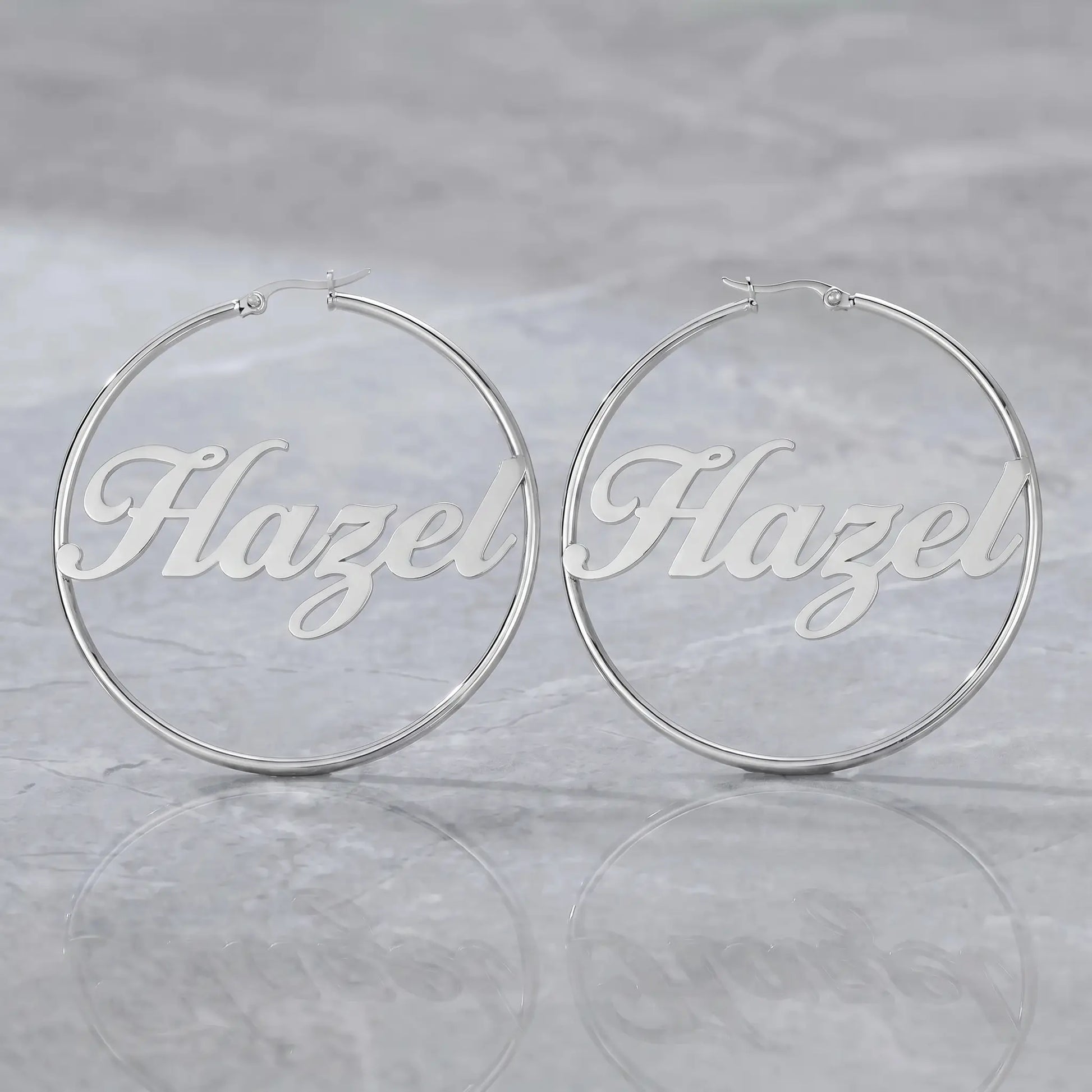 AUREATE earring personalized Hazel silver