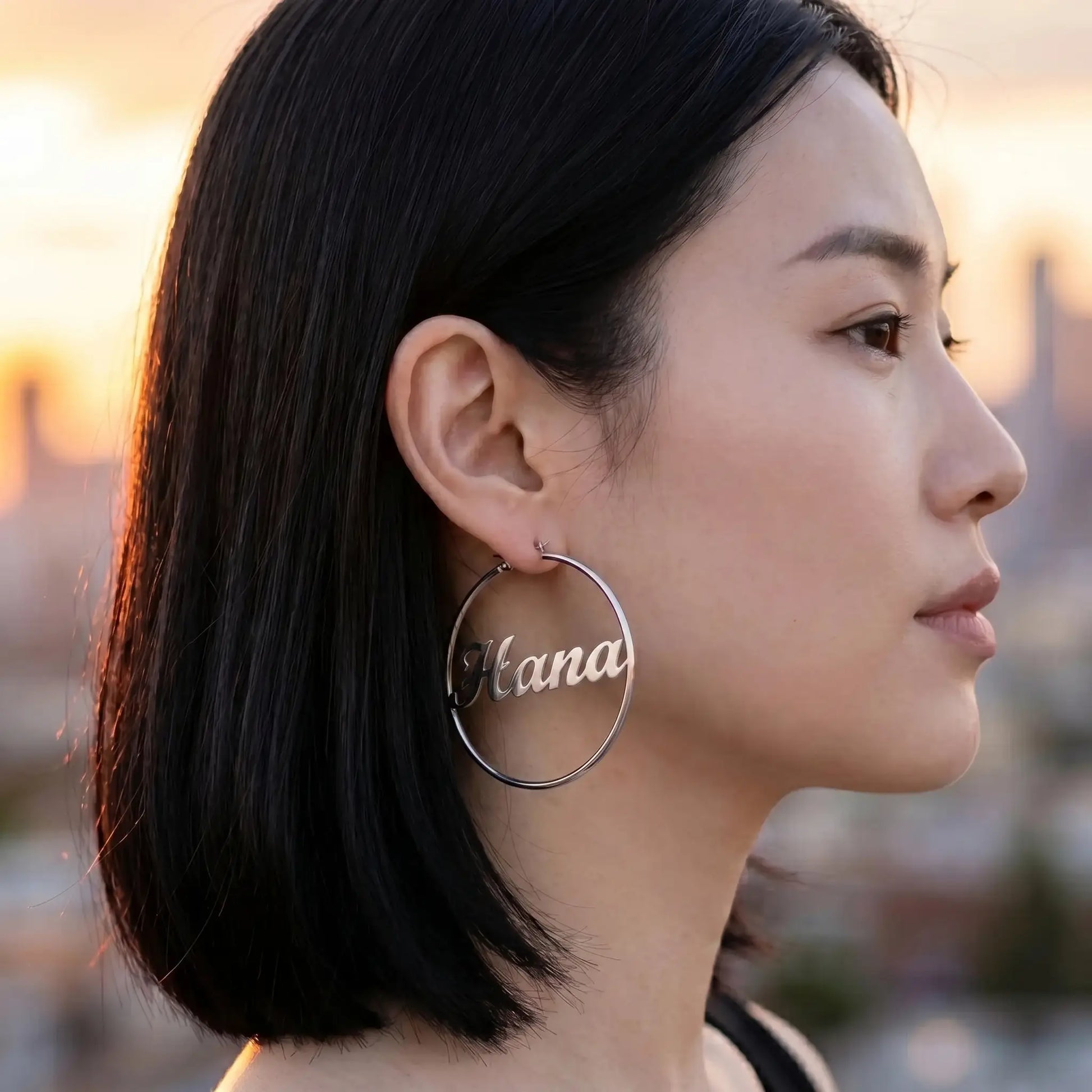 AUREATE earring personalized Hana silver