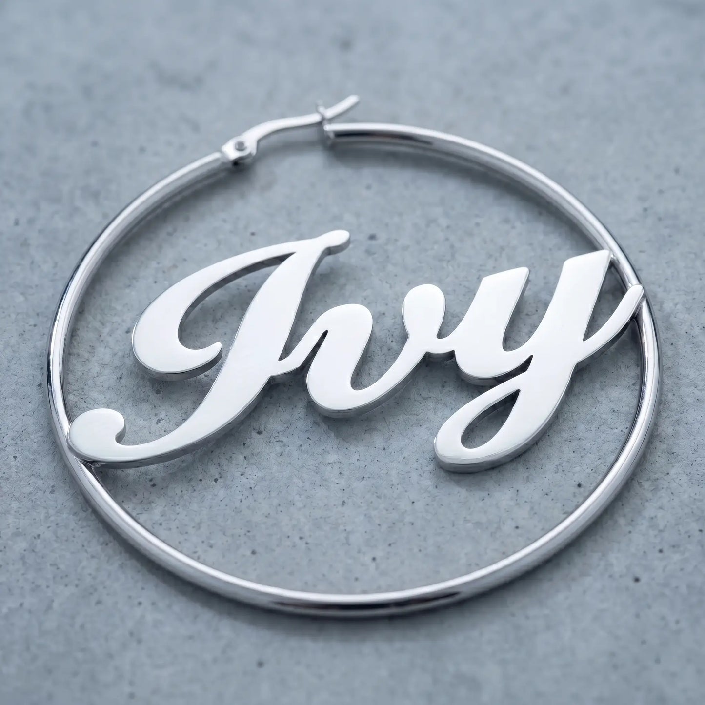 AUREATE earring personalized Ivy silver