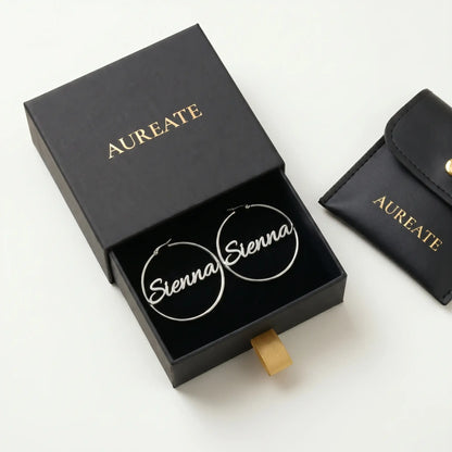 AUREATE earring personalized Sienna silver gift box
