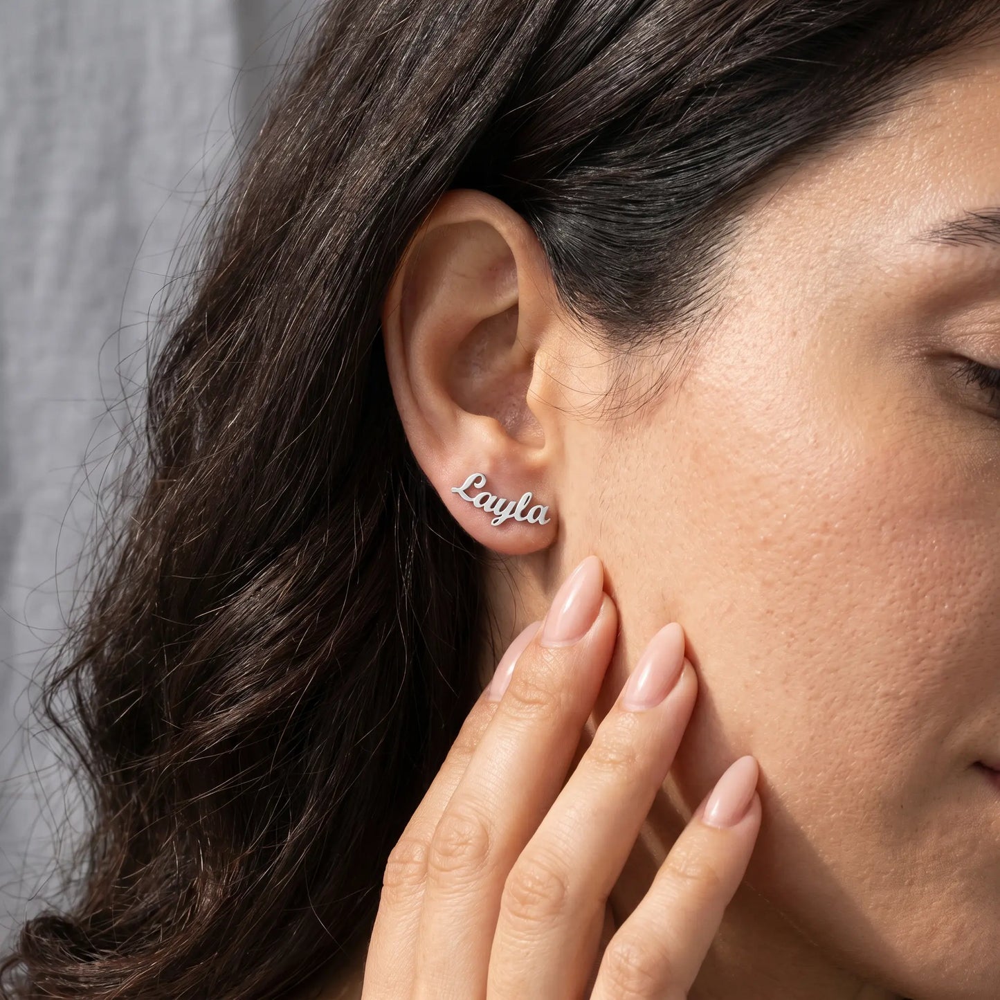 Initial Letter Stud Earrings AUREATE Earrings  