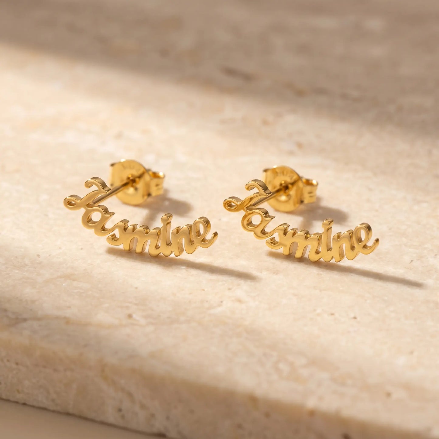 Initial Letter Stud Earrings AUREATE Earrings  