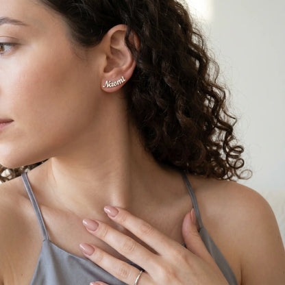 Initial Letter Stud Earrings AUREATE Earrings  