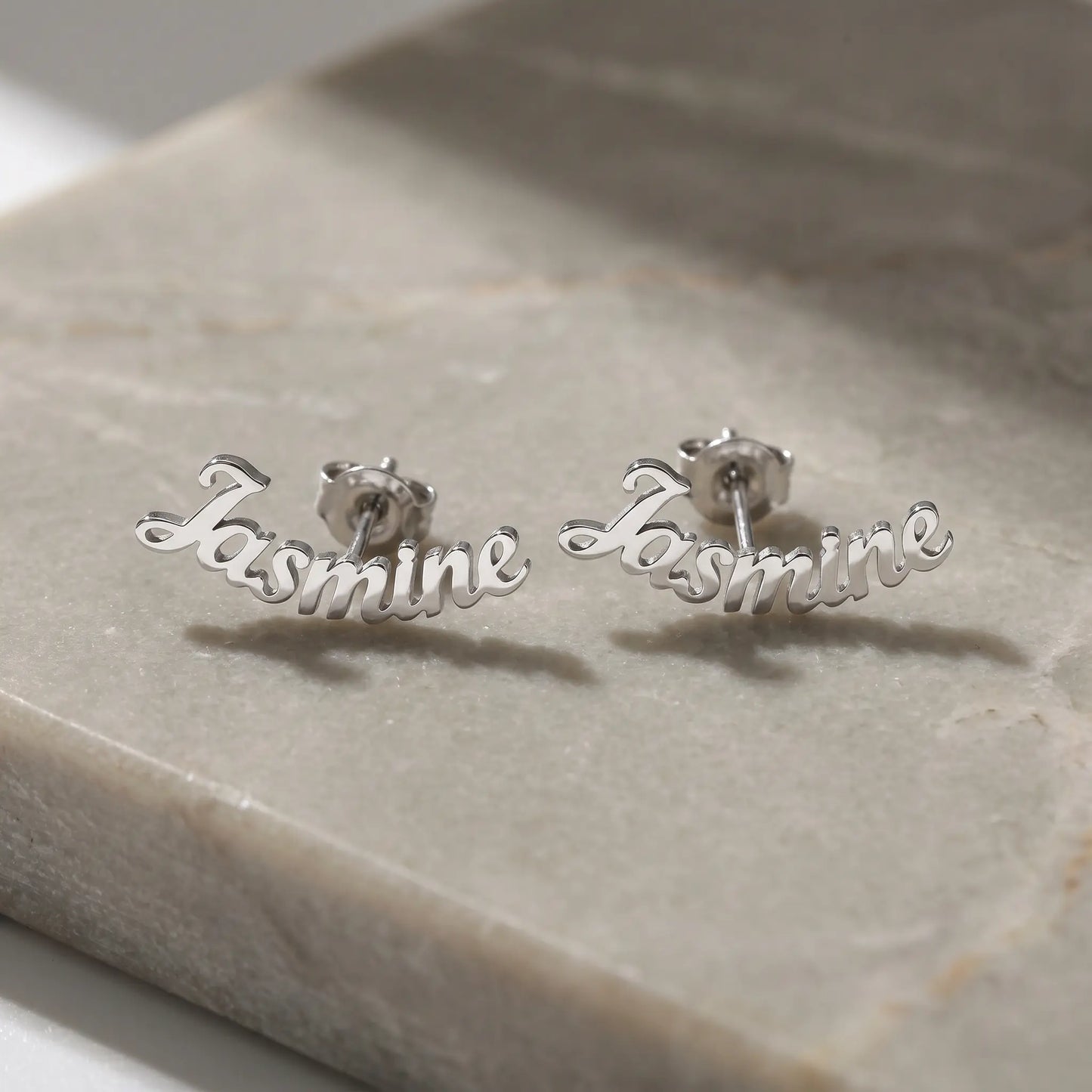 Initial Letter Stud Earrings AUREATE Earrings  