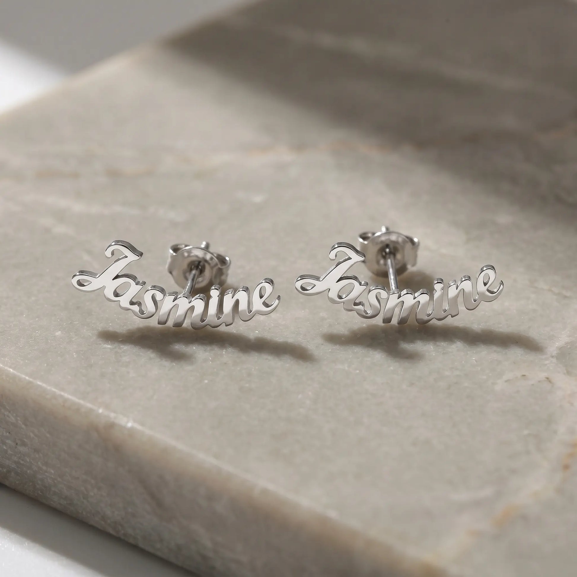 Initial Letter Stud Earrings AUREATE Earrings  