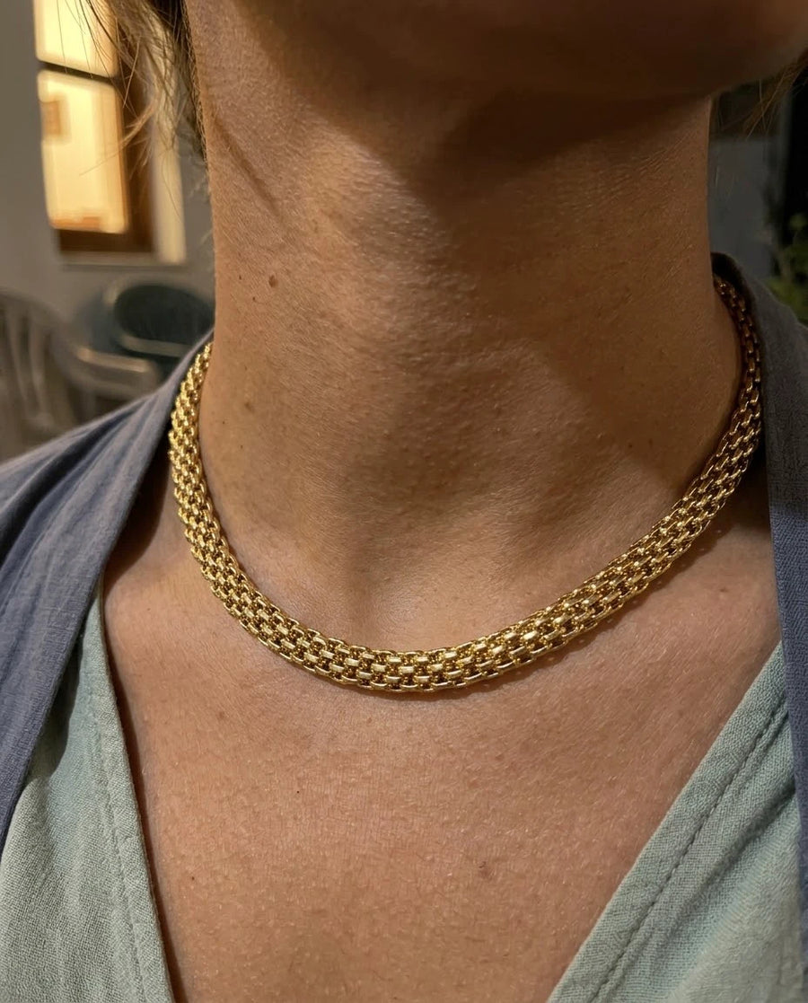 Mesh Chain Necklace porté