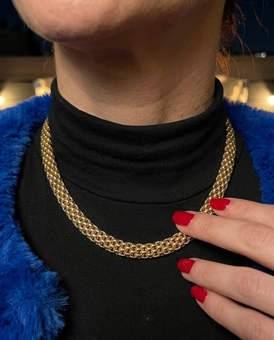 Mesh Chain Necklace porté