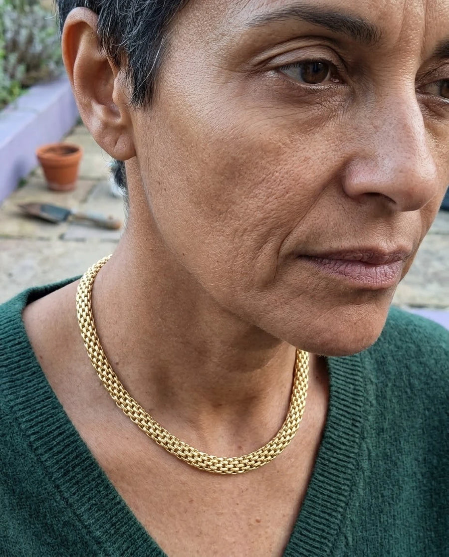 Mesh Chain Necklace porté