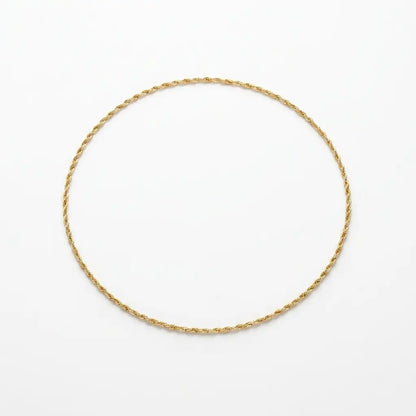 2mm Twisted Rope Necklace - Gold - Product Packshot