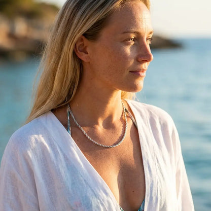 3mm Twisted Rope Chain silver lifestyle beach