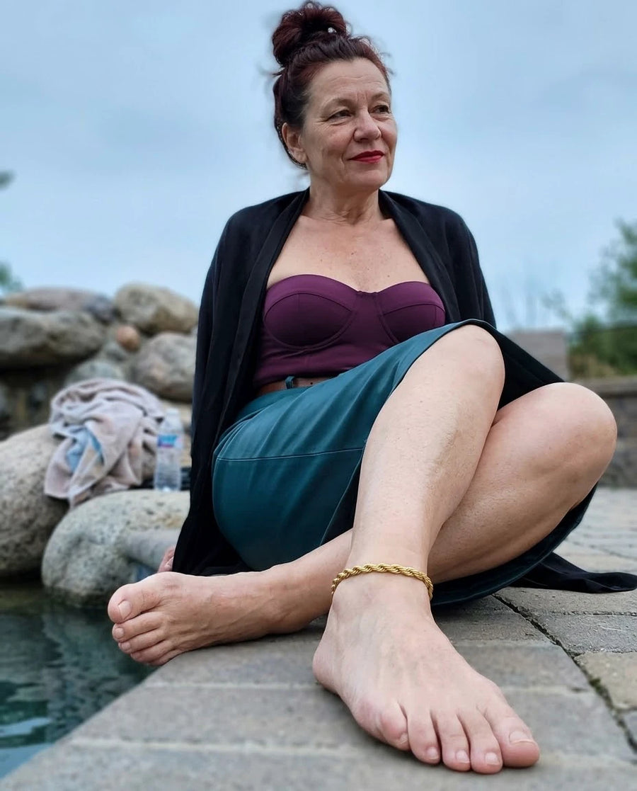 Rope Twist Anklet porté