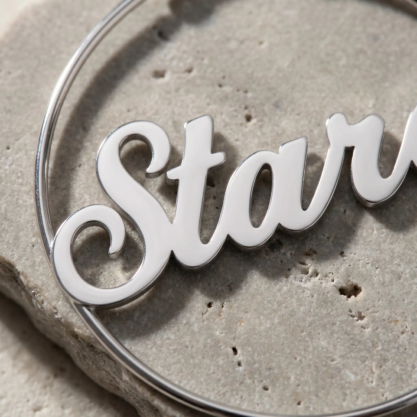 Cursive Name Hoop Earrings AUREATE Earrings  